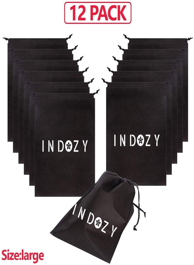 INDOZY Non Woven Travel Shoe Cover, String Bag Organizer for Shoes (IND-SB-BLP12) - Image 2